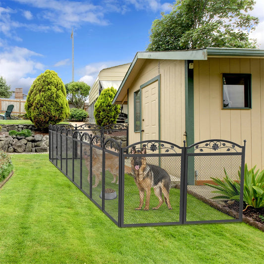 8-Panel DIY Heavy Duty Dog Playpen — Indoor & Outdoor Metal Fence with Waterproof Pad