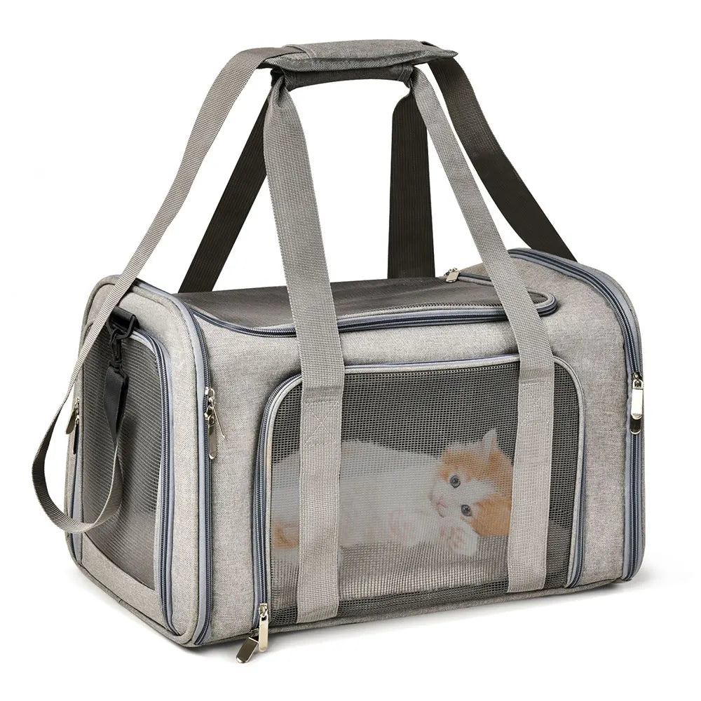 Airline-Approved Dog Carrier Bag — Soft-Sided Backpack with Fleece Pad | M & L