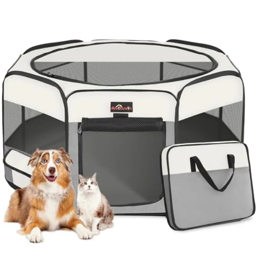 Foldable Pop-Up Dog Tent Playpen with Carrying Bag — For Dogs, Cats & Rabbits | Travel & Camping