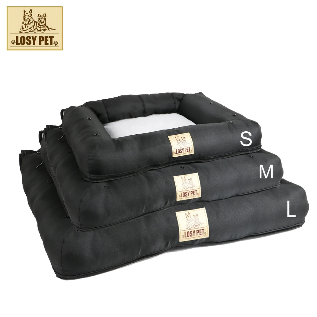 Waterproof Dog Car Seat Pad | Front Seat Cover & Home Bed | Non-Slip | 3 Sizes | Black