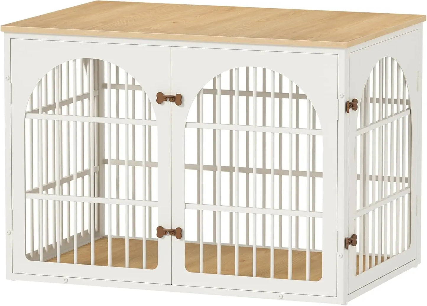 42" Heavy Duty Dog Crate Furniture for Large and Medium Dogs, Decorative Dog Kennel Indoor, Wooden Metal Dogs Cage,Customized