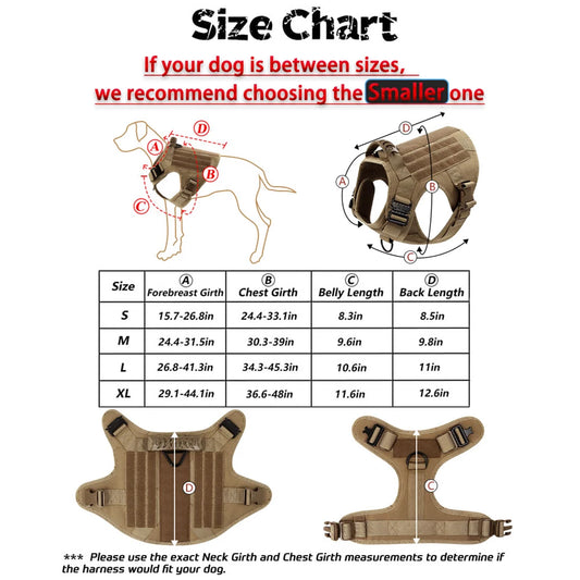 Training Harness & Leash Set | Walking Vest | German Shepherd, Malinois & Medium to Large Dogs