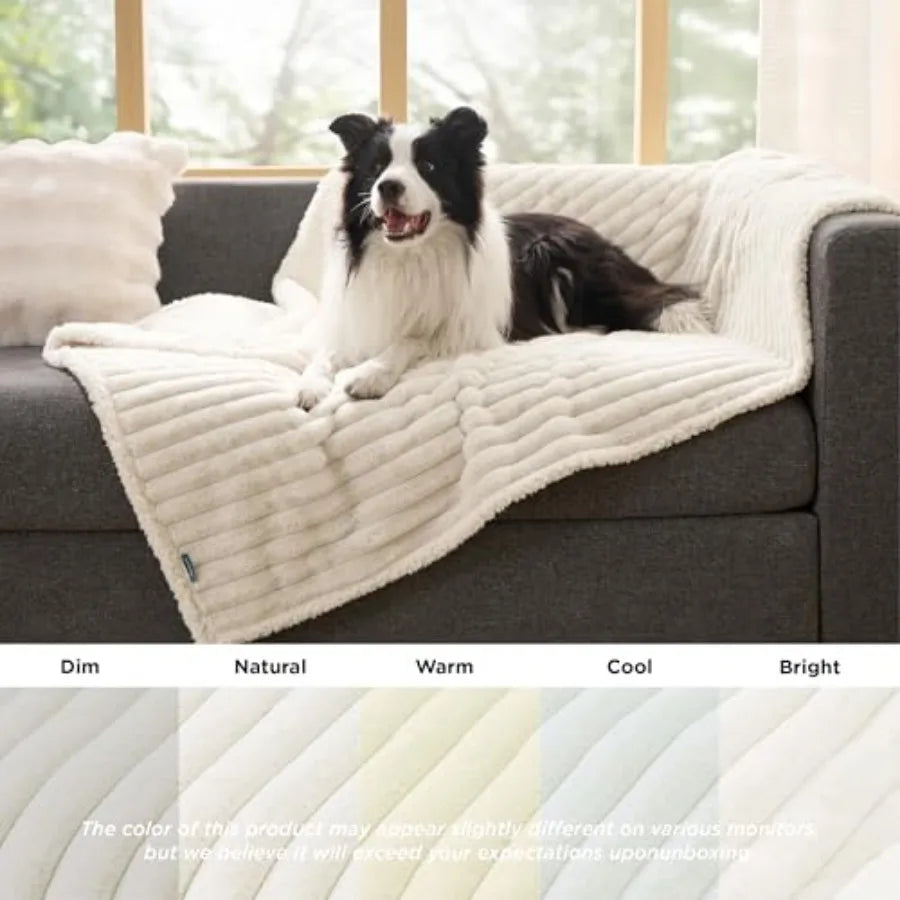 ComfyFleece™ Waterproof Dog Blanket | Corduroy Fleece | Couch & Bed Protector | Large Dogs