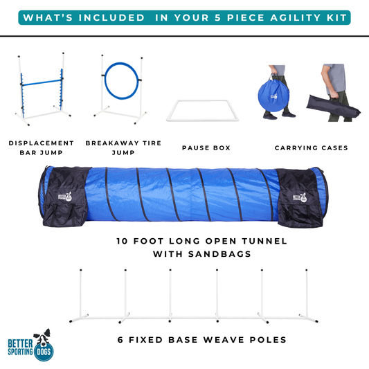 Better Sporting Dogs Upgraded 5-Piece Dog Agility Set