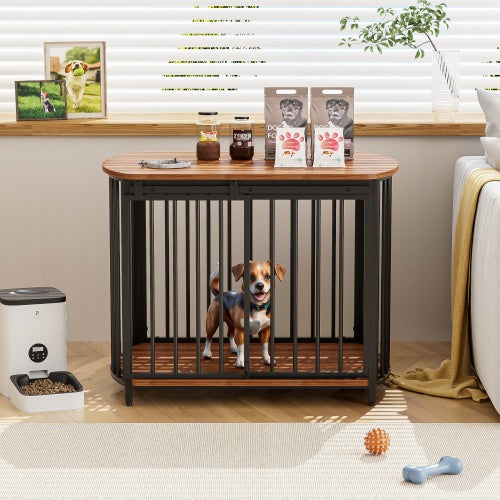 Furniture-Style Dog Crate with Double Doors