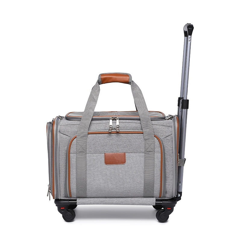 Airline-Approved Pet Trolley Carrier | Oxford Hard-Shell Travel Case