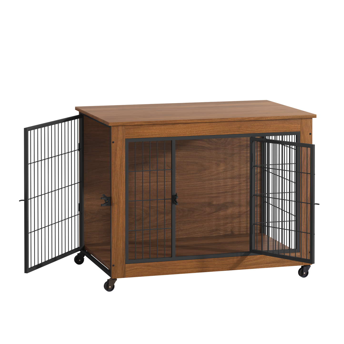 Dog Crate Furniture with Wheels
