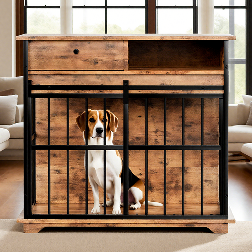 Modern Dog Crate Furniture with Storage