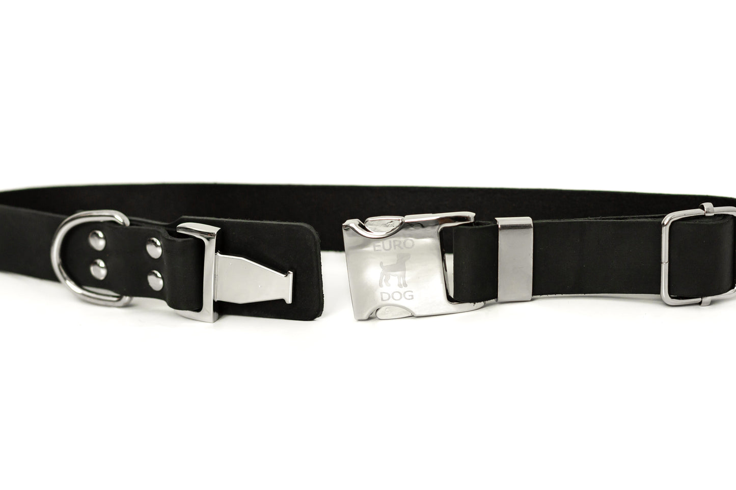 Modern Style Quick-Release Leather Dog Collar