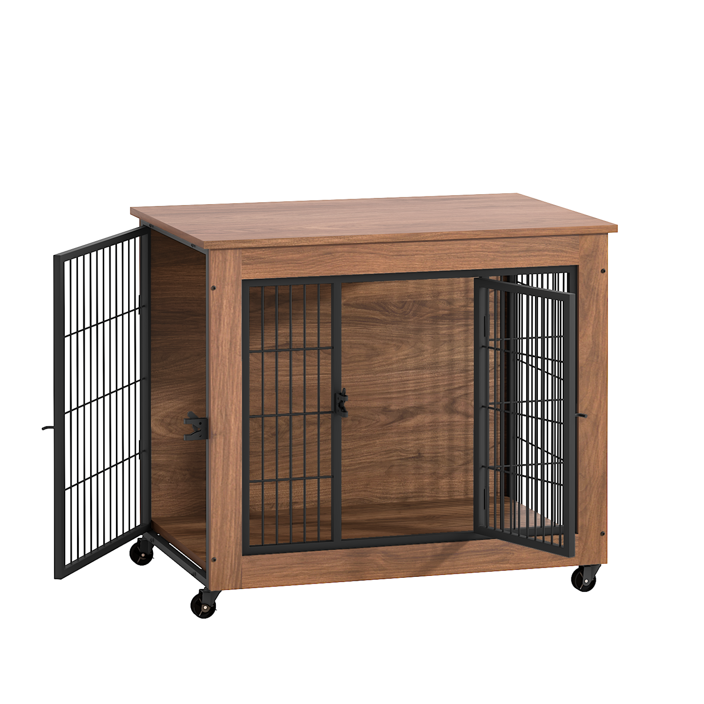 Dog Crate Furniture with Wheels