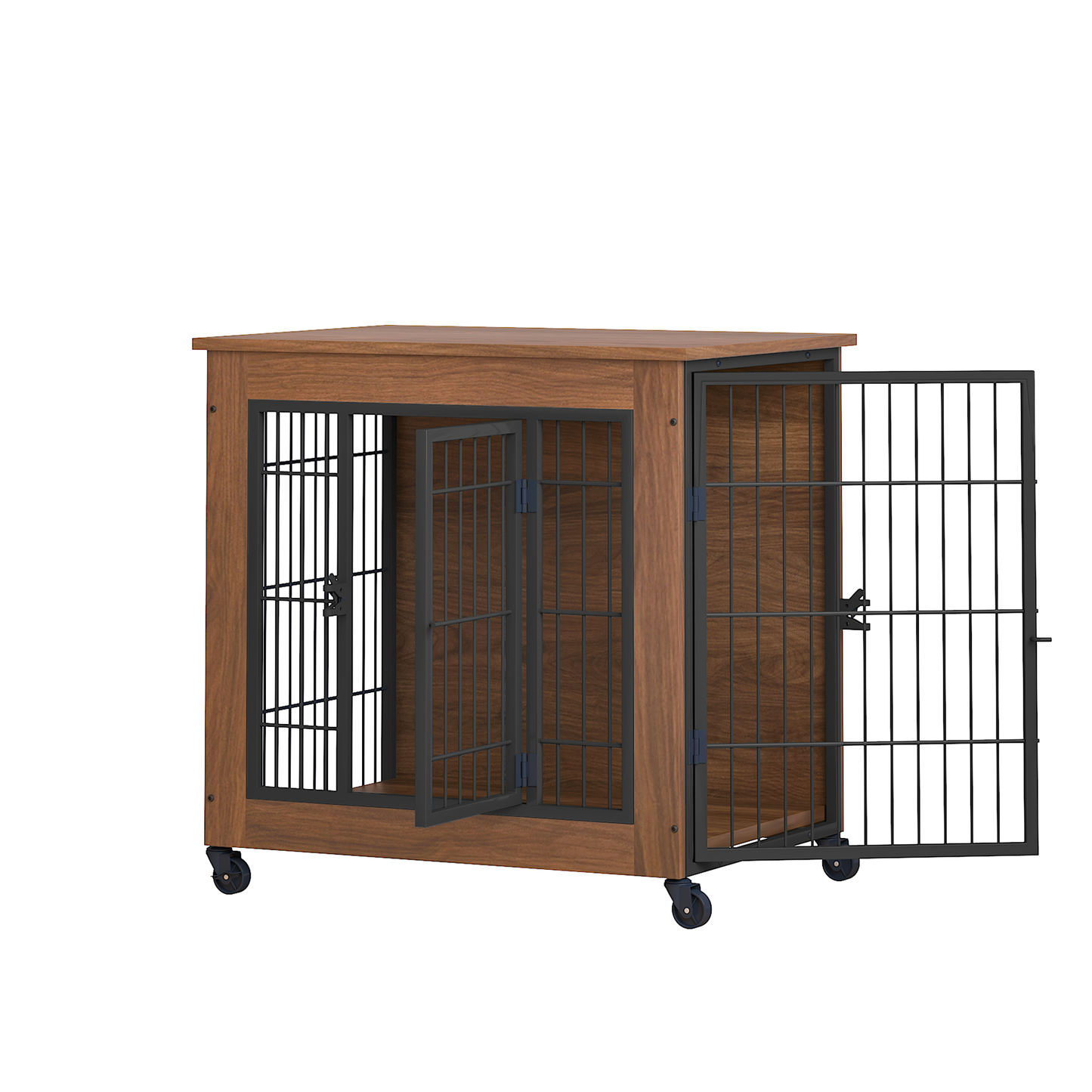 Dog Crate Furniture with Wheels
