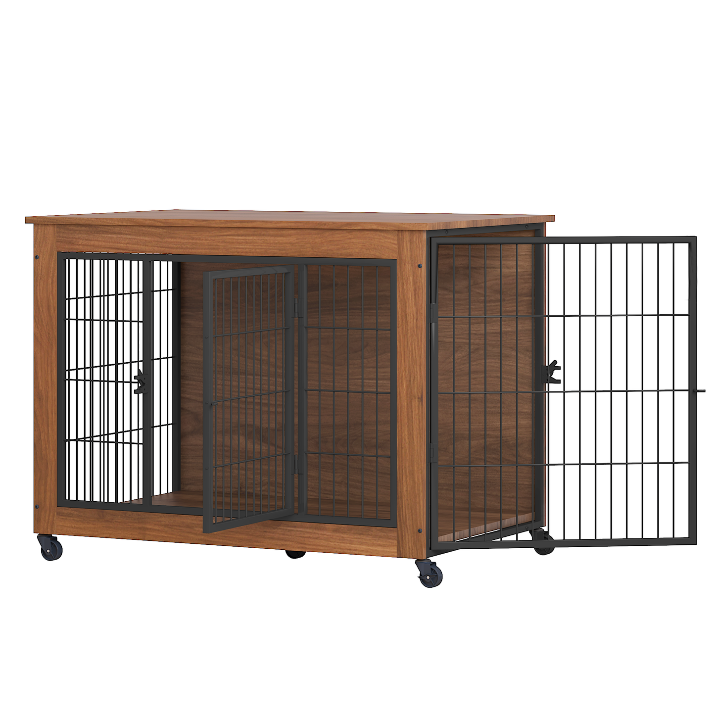 Dog Crate Furniture with Wheels