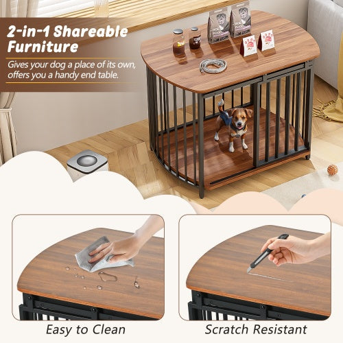 Furniture-Style Dog Crate with Double Doors