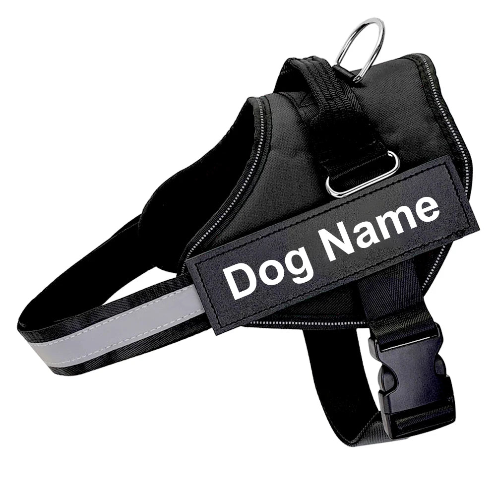 Personalized Reflective Dog Harness with Custom Patch