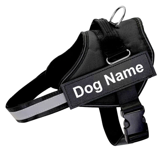 Personalized Reflective Dog Harness with Custom Patch