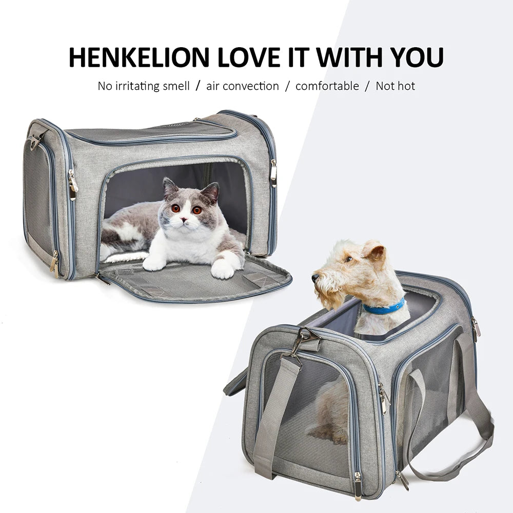 Airline-Approved Dog Carrier Bag — Soft-Sided Backpack with Fleece Pad | M & L