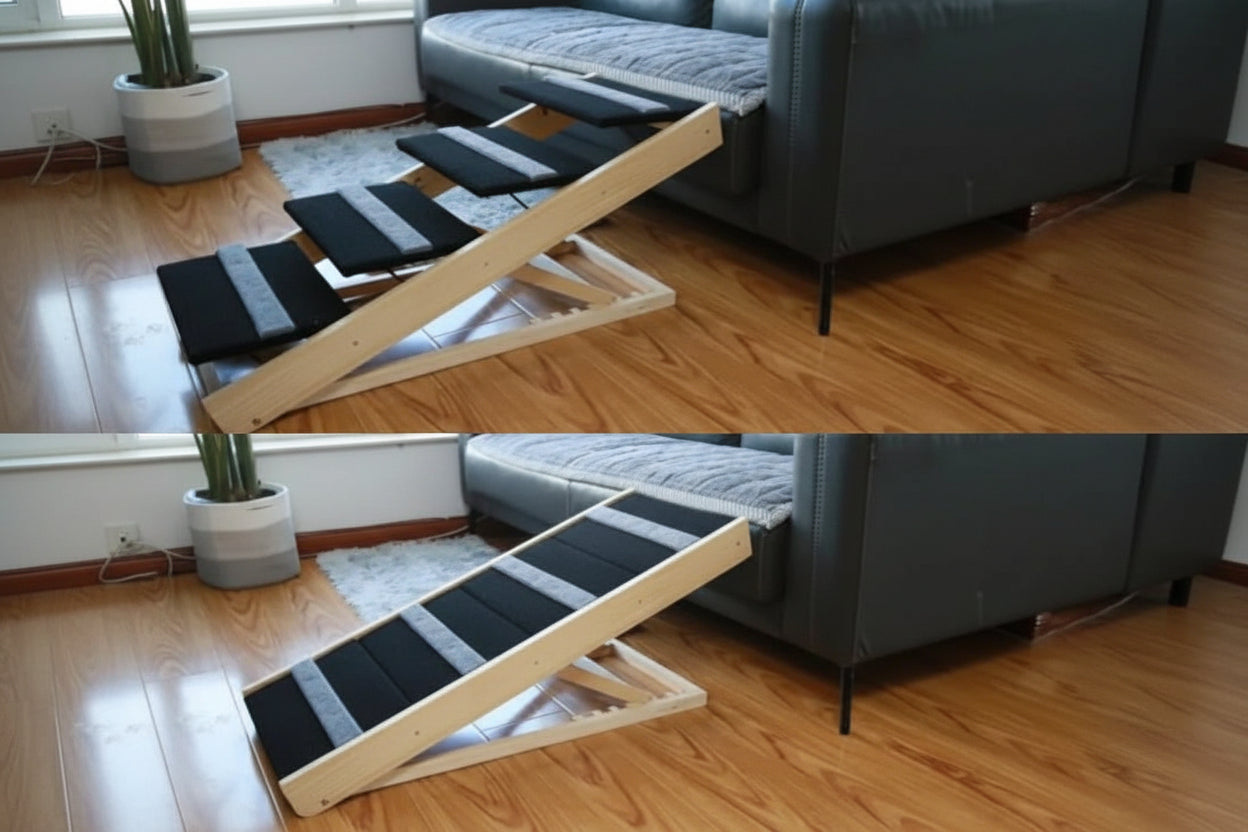 Folding Pet Ramp & Stairs | Non-Slip Surface | Small & Large Dogs