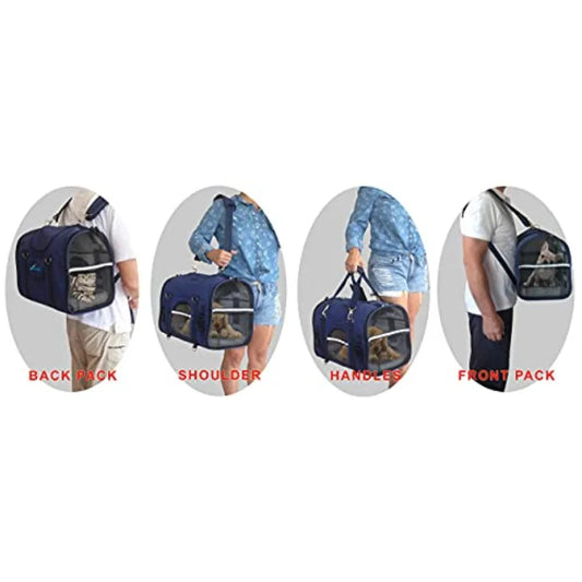 6-in-1 Pet Carrier Backpack | Front Pack, Shoulder Bag, Car Seat, Handbag & More | Small Dogs