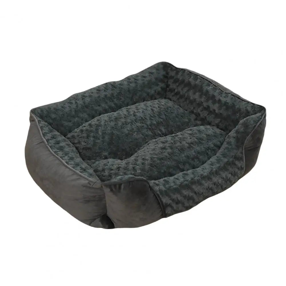 Rectangle Cotton Dog Bed | Removable Cushion | Non-Slip | S & M