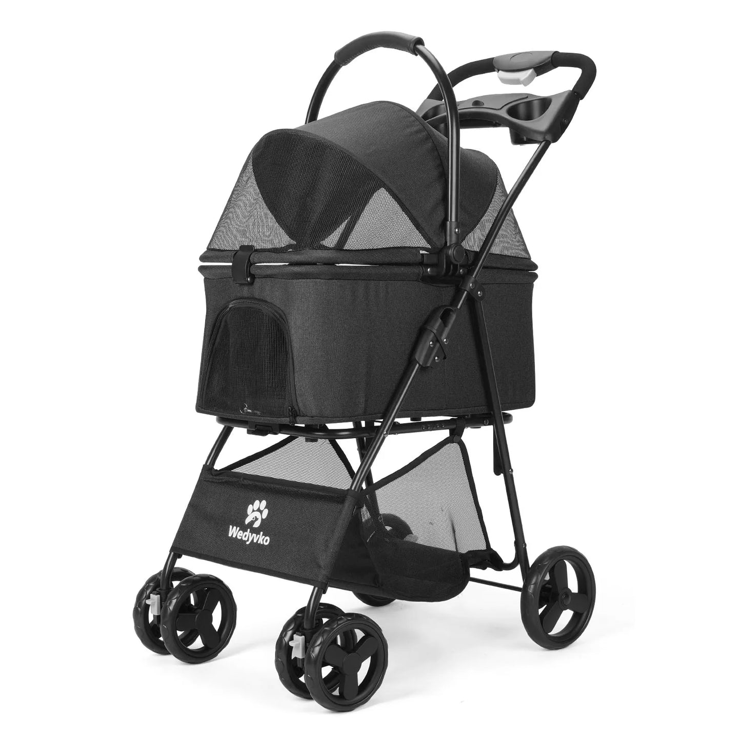 3-in-1 Pet Stroller with Removable Carrier — Foldable, Waterproof, All-Terrain for Dogs