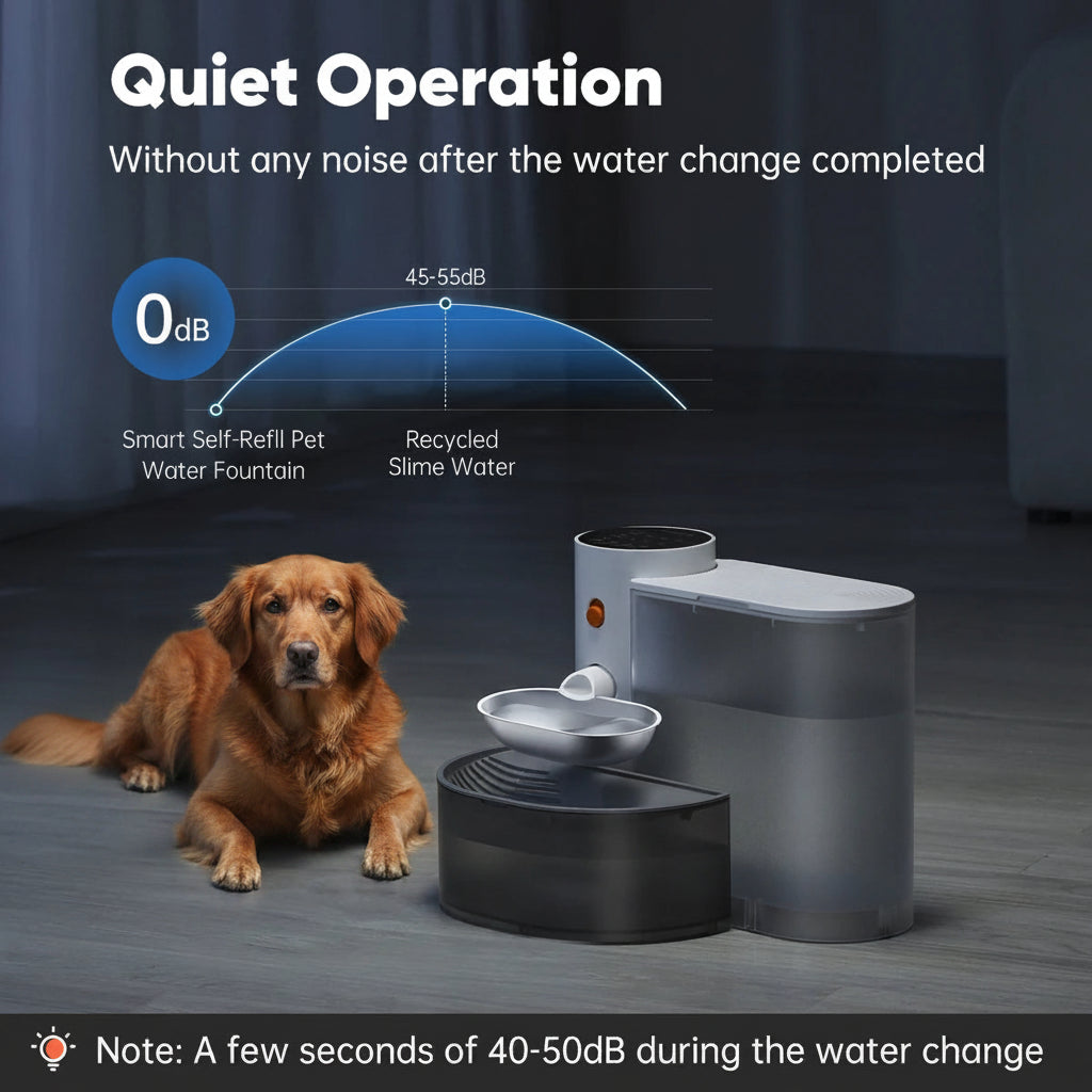 Automatic Dog Water Dispenser | 3L Tank | LCD Display | Battery-Powered | Wireless