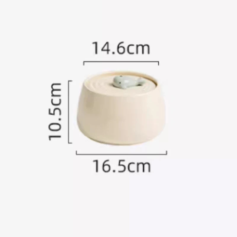 Ceramic Whale Dog Water Bowl | Automatic Circulating Dispenser | Stylish Pet Feeder