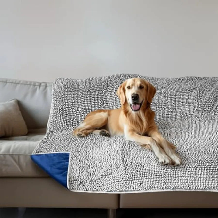 Chenille Dog Blanket | Water-Absorbing, Anti-Slip & Washable | Bed & Couch Cover