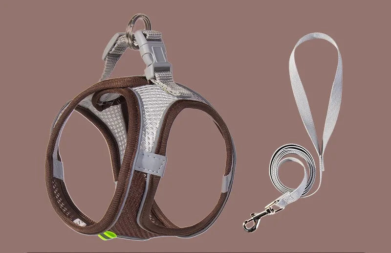 Puppy Harness & Leash Set | Adjustable Vest for French Bulldogs, Chihuahuas & Small Dogs
