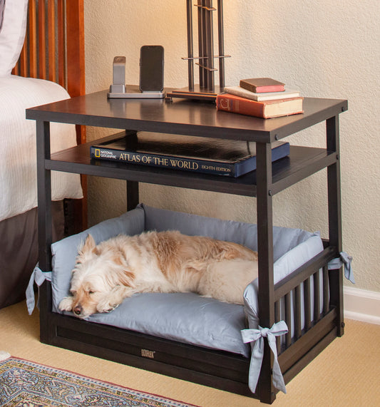 Nightstand Dog Bed | Dual-Purpose Indoor Pet Bed with Moisture-Resistant Frame