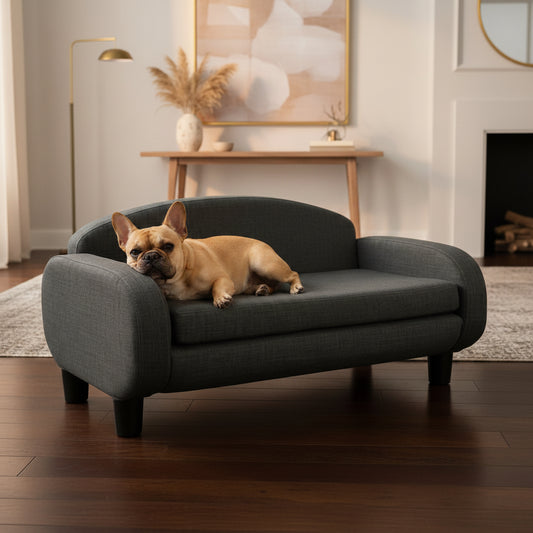 Elevated Pet Sofa Bed | Removable Washable Cover | Small Dogs & Puppies