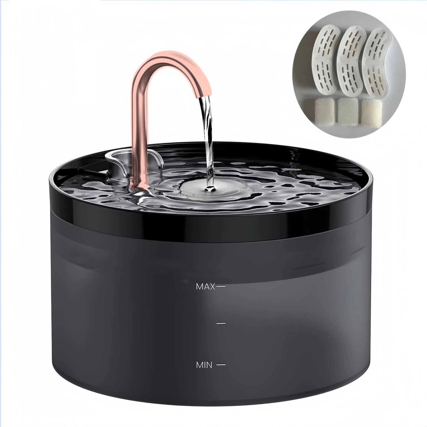 2.1L Automatic Pet Water Fountain Indoor Ultra-Quiet Pump Faucet Cat Fountains Suitable With USB Sensor Electric for Cats Dogs