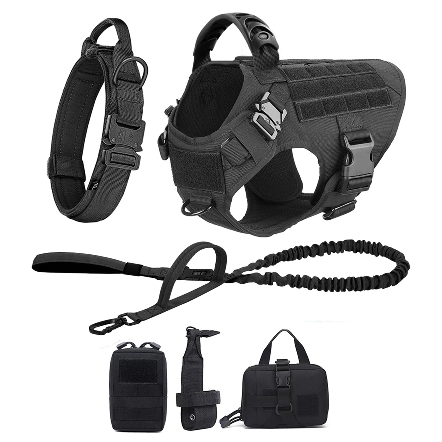 Training Harness & Leash Set | Walking Vest | German Shepherd, Malinois & Medium to Large Dogs