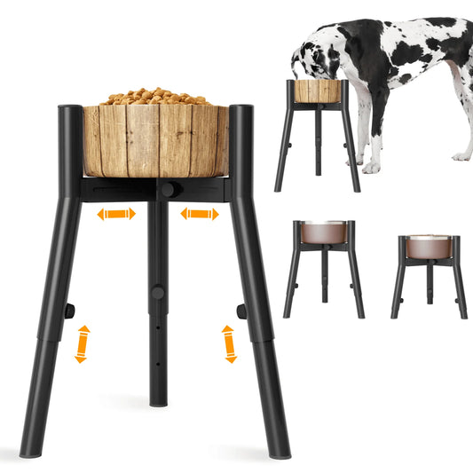 Adjustable Metal Elevated Dog Bowl Stand | 3 Heights | Large Dogs | Bowls Not Included