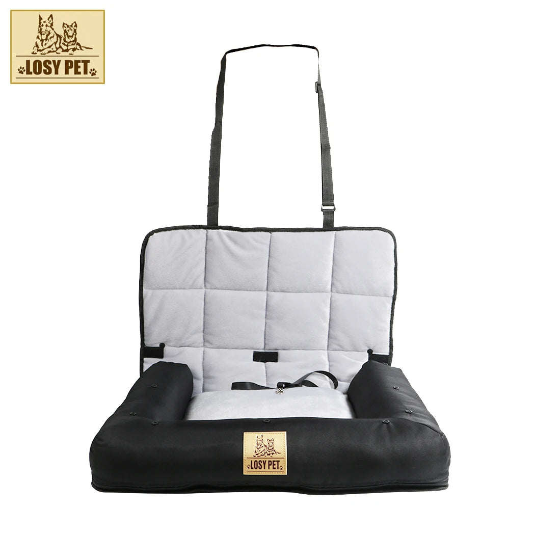 Waterproof Dog Car Seat Pad | Front Seat Cover & Home Bed | Non-Slip | 3 Sizes | Black