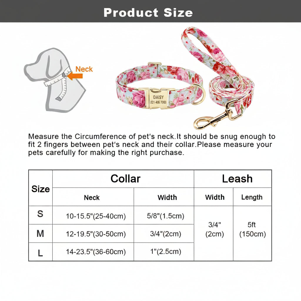 Personalized Dog Collar & Leash Set