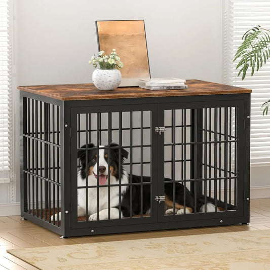 Heavy Duty Dog Crate Furniture for Large Dogs, XXL Decorative Pet House End Table, Extra Large Wooden Cage Kennel，Customized