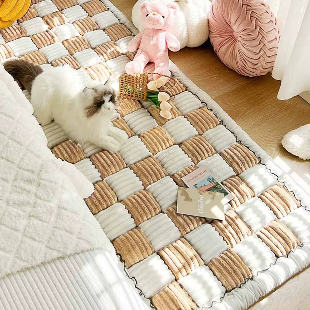 Warm Anti-Slip Dog Mat | Washable Car Seat Cover & Sofa Protector | Multi-Use Pet Blanket