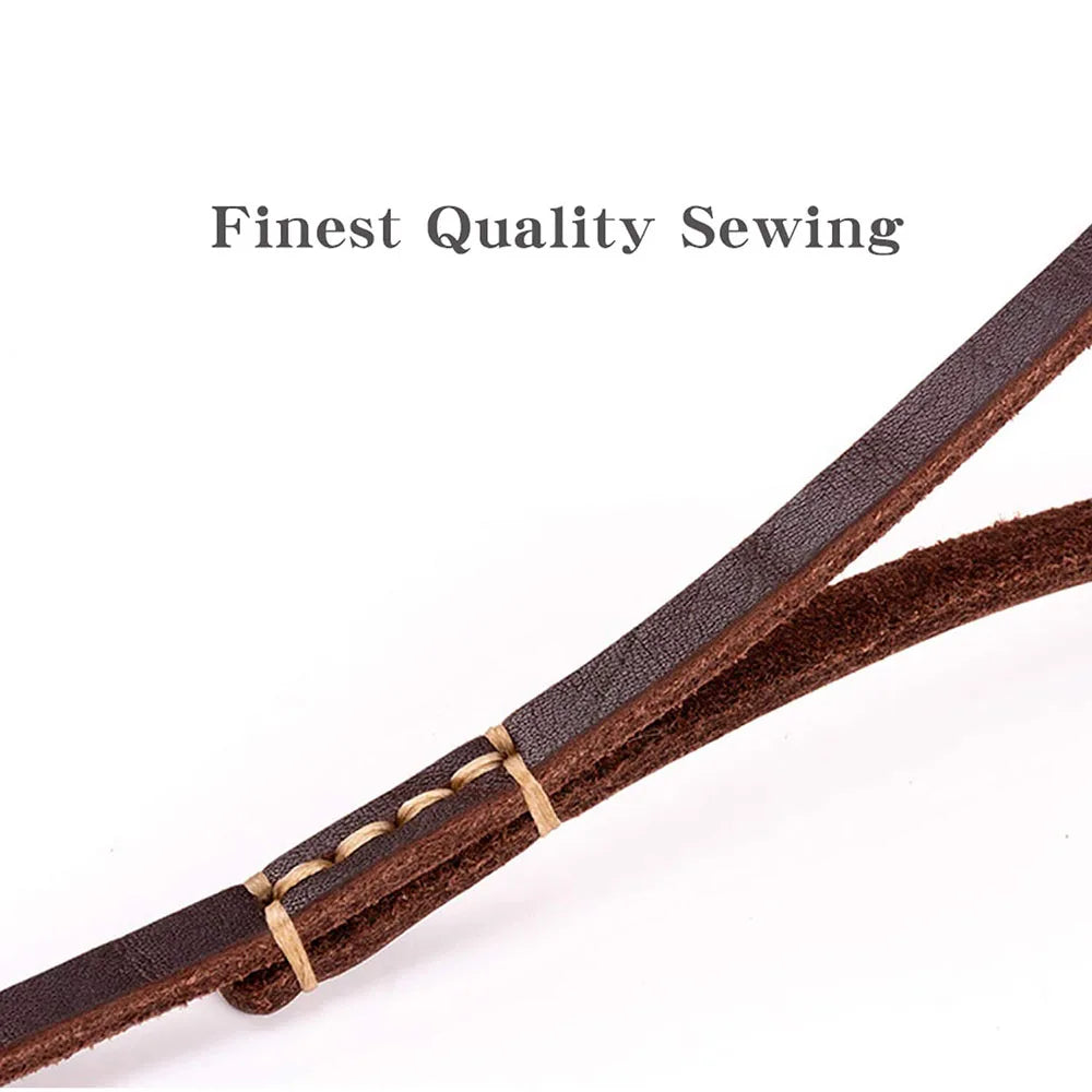 Handmade Genuine Leather Dog Leash | 4 Colors | 130cm & 180cm | Small to Medium Dogs