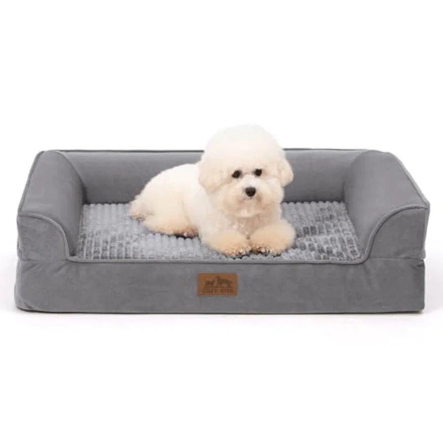 XL Orthopedic Dog Bed | Bolster Sofa | Waterproof Egg Crate Foam | Up to 100 lbs