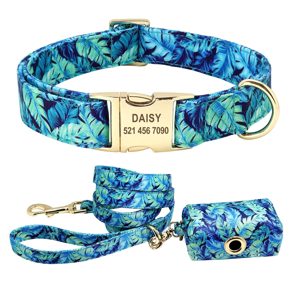 Personalized Dog Collar & Leash Set