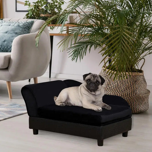 Dog Sofa Bed with Hidden Storage | Small Dogs | Black