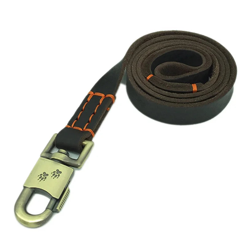 Heavy Duty Real Leather Dog Leash — Hand-Stitched or Braided | 90, 120 & 150cm