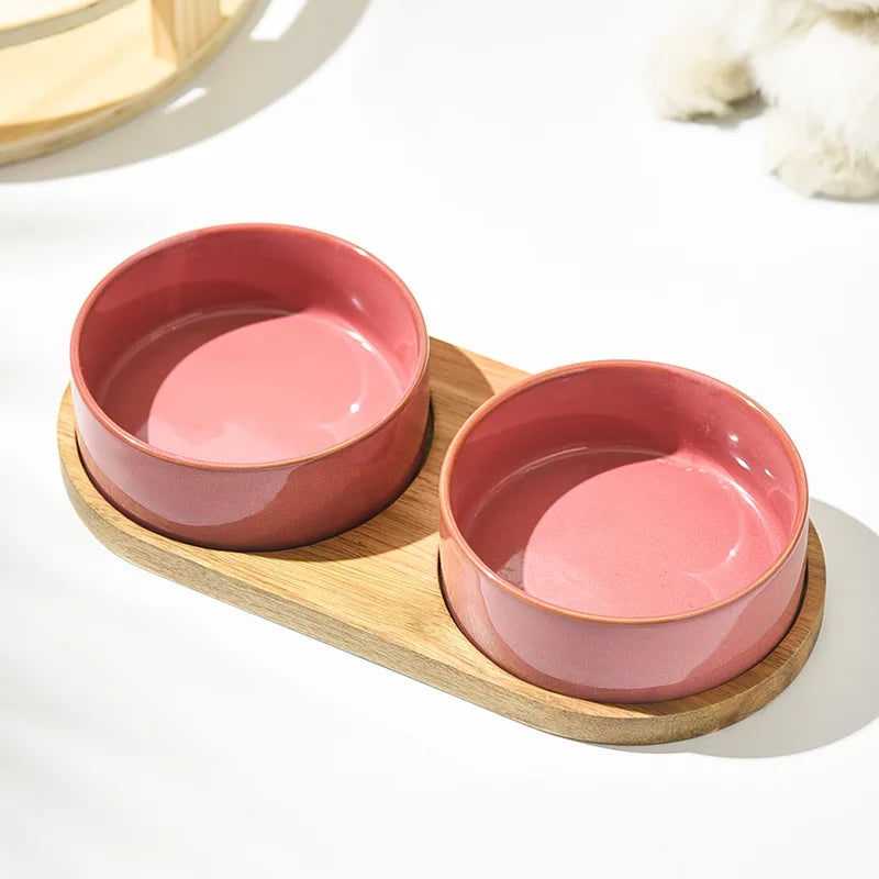 Kiln Glaze Ceramic Dog Bowl | Reactive Finish | Stand & Double Options | 3 Colors | 400ml & 850ml
