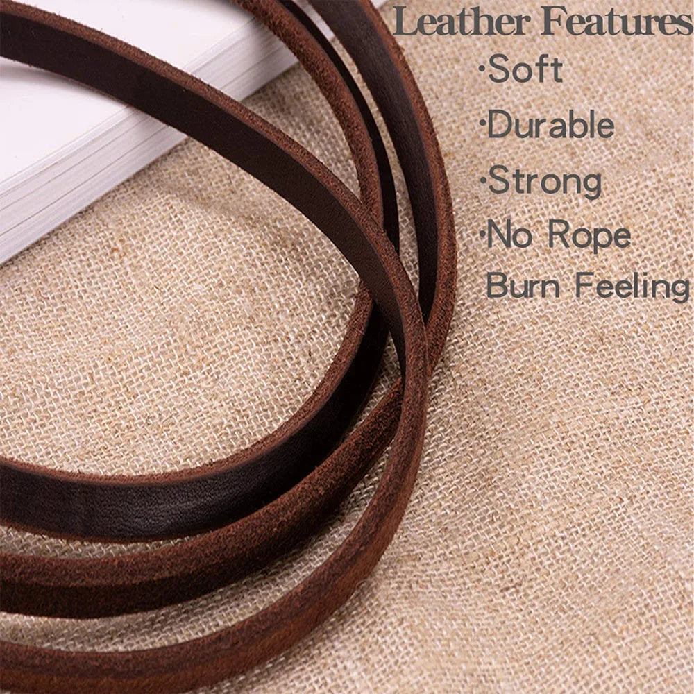 Handmade Genuine Leather Dog Leash | 4 Colors | 130cm & 180cm | Small to Medium Dogs