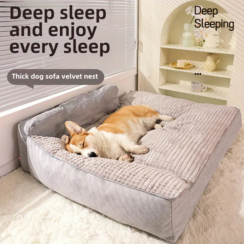 Non-Slip Winter Dog Bed | Soft Cushion Kennel | Machine Washable | 4 Sizes