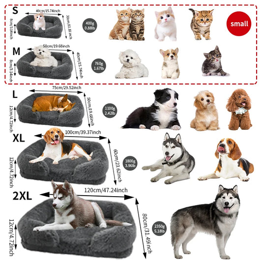 Thickened Orthopedic Dog Bed for Large Dogs | Egg Sponge Foam | Removable Washable Cover