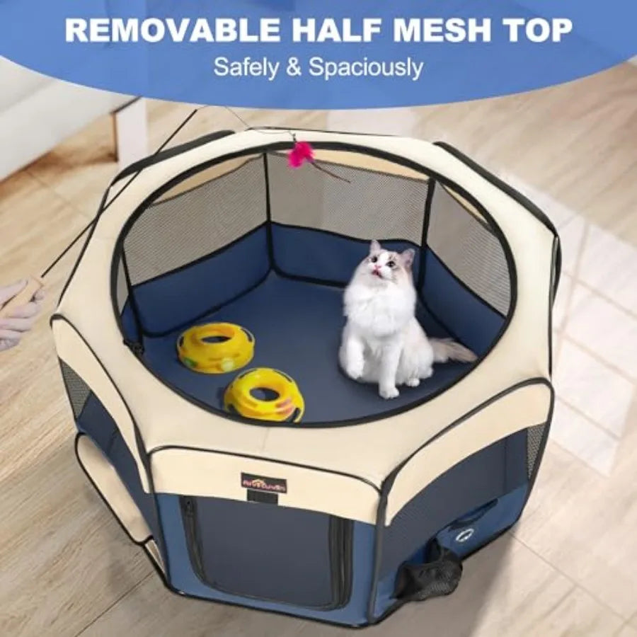 Foldable Pop-Up Dog Tent Playpen with Carrying Bag — For Dogs, Cats & Rabbits | Travel & Camping