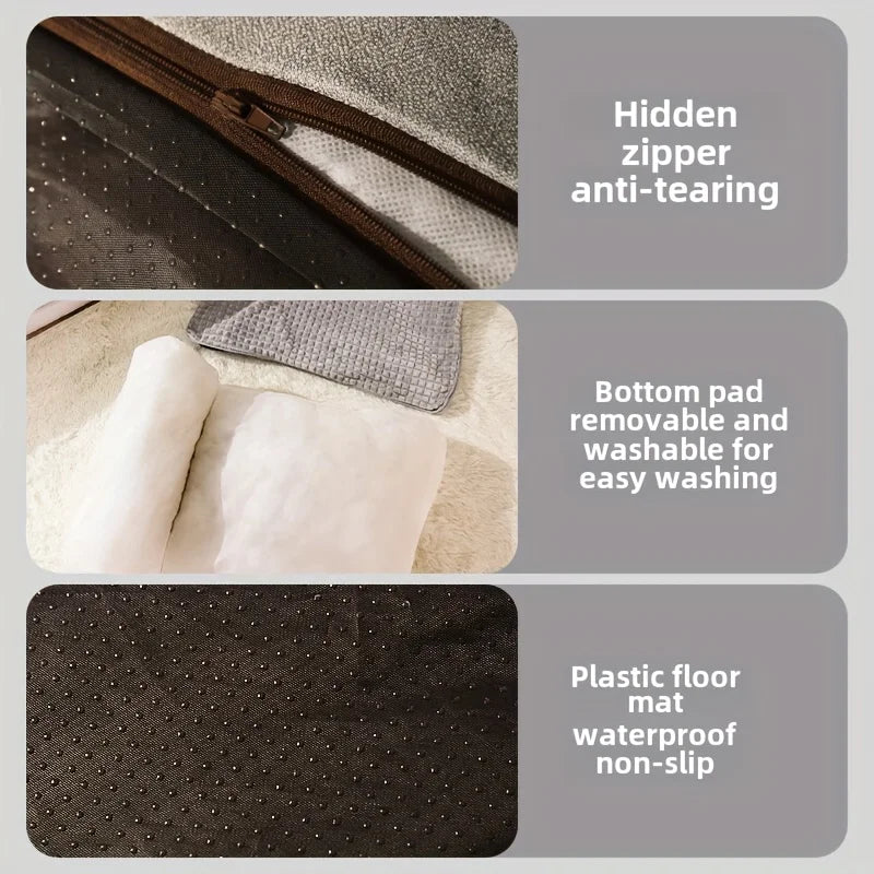 Non-Slip Winter Dog Bed | Soft Cushion Kennel | Machine Washable | 4 Sizes