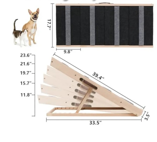Folding Pet Ramp & Stairs | Non-Slip Surface | Small & Large Dogs