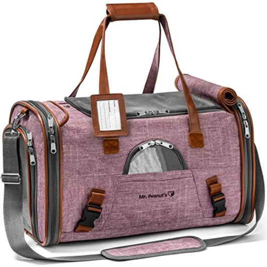 Airline-Approved Soft-Sided Pet Carrier Tote | Self-Locking Zippers, Under-Seat Compatible